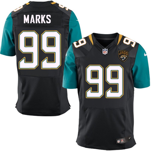 Men's Elite Sen'Derrick Marks Nike Jersey Black Alternate - #99 NFL Jacksonville Jaguars